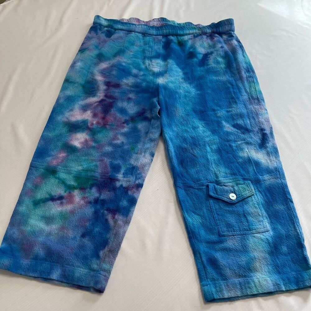 Toofan Tie Dye Lagenlook Gauze Pants Size Medium